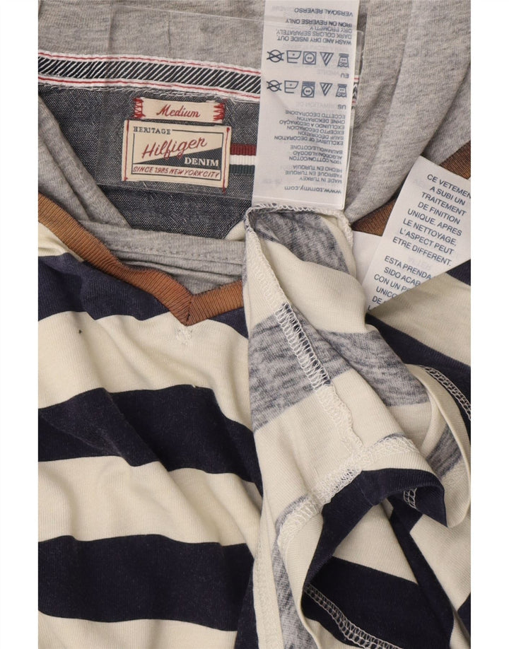 Tommy Hilfiger Haut à Manches Longues Homme Rayé Multicolore Moyen Nautique