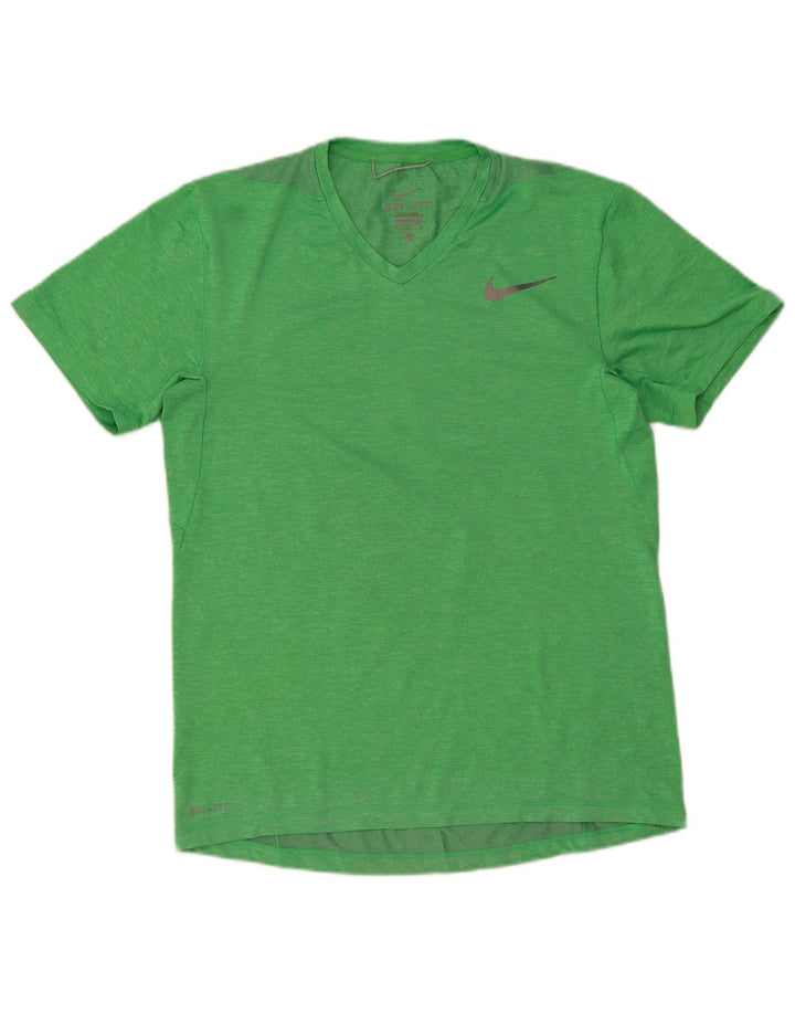 Nike Homme Dri Fit T-Shirt Haut Vert Moyen