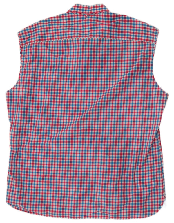 Tommy Hilfiger Chemise sans manches pour homme Coupe personnalisée 2XL Vichy multicolore