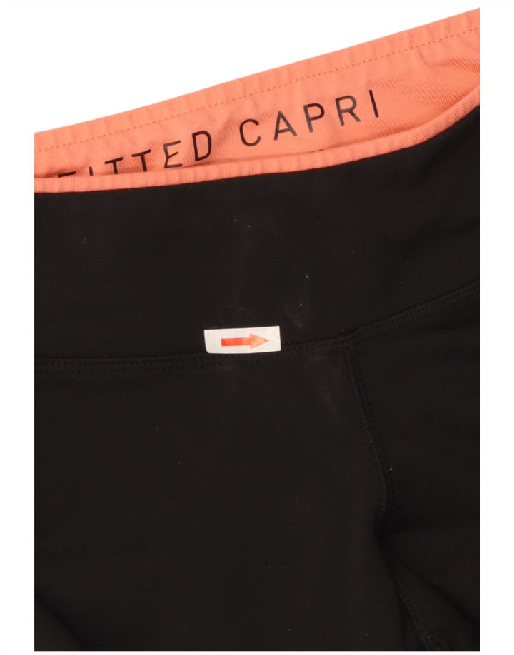 Reebok Legging Capri Ajusté Femme UK 44 Noir Moyen Polyester
