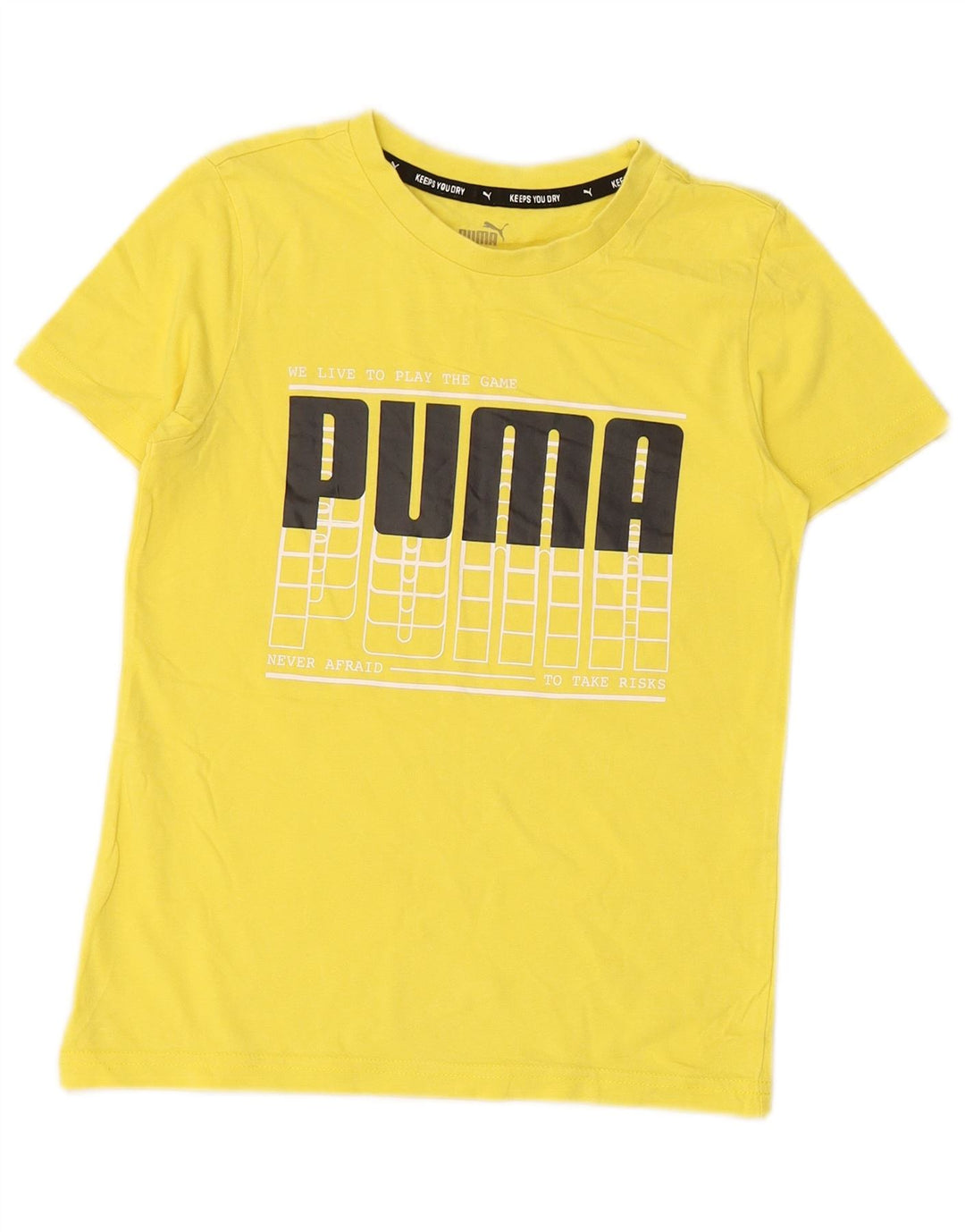 PUMA T-Shirt Graphique Garçon 9-10 Ans Jaune