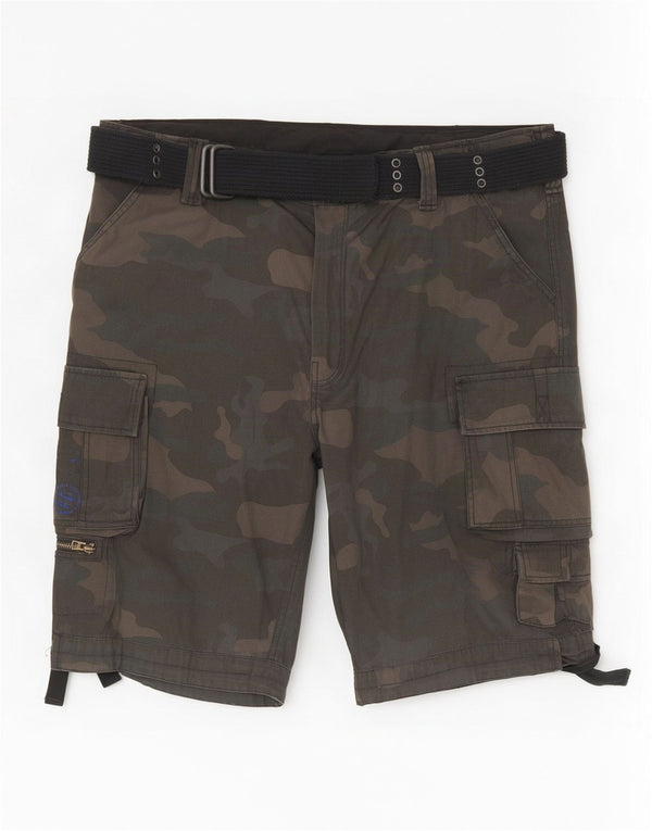 Brandit Short Cargo Homme 4XL W44 Vert Camouflage Coton