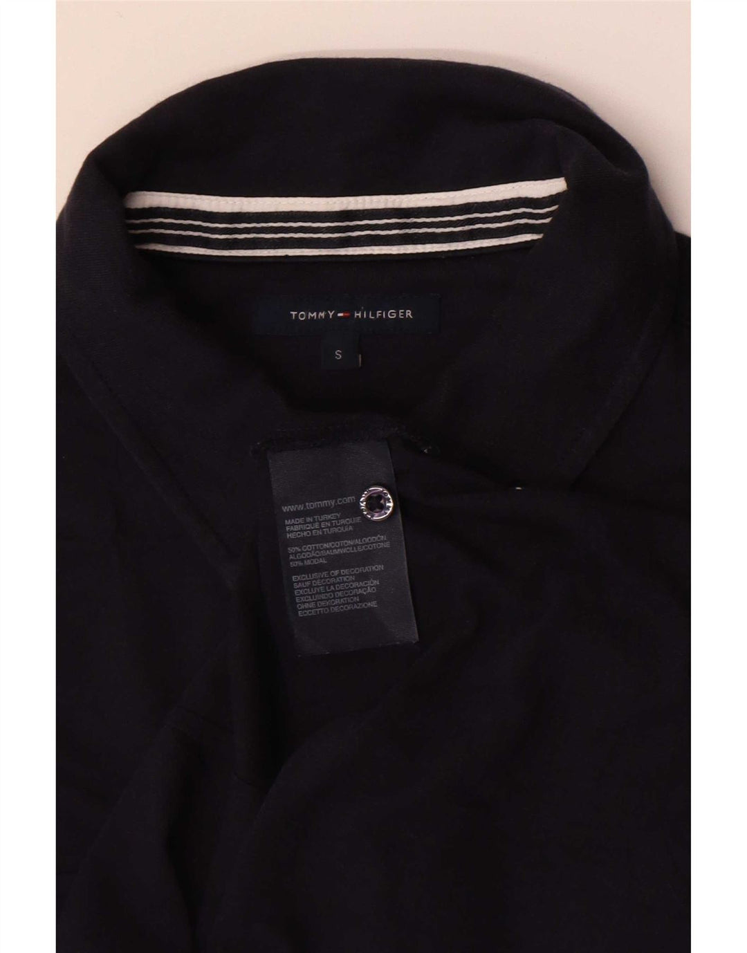 Tommy Hilfiger Chemise pull pour femme UK 10 Petit coton bleu marine