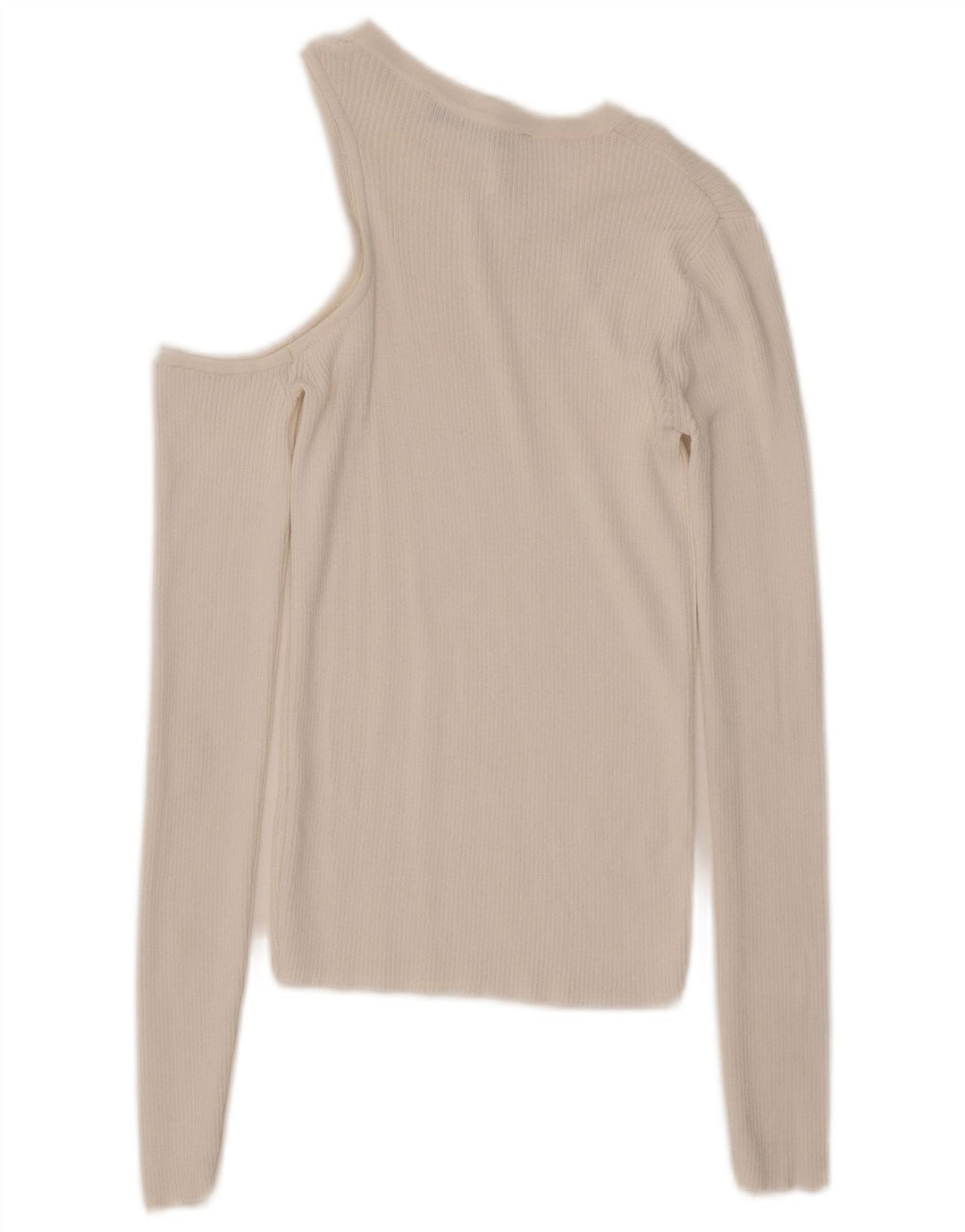 Zara Haut à manches longues et asymétrique pour femme UK 8 Small Blanc