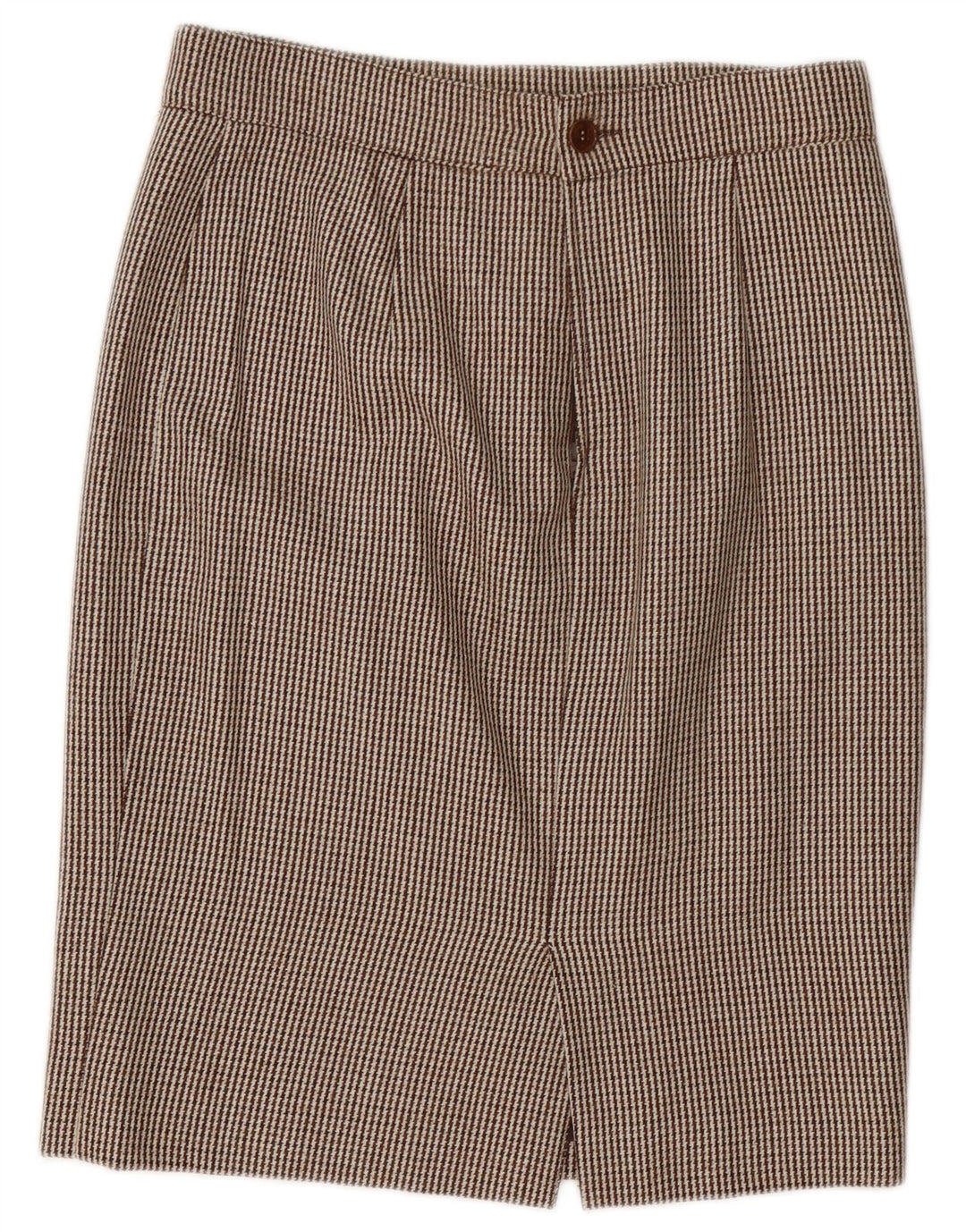 Genny Ensemble jupe 2 pièces 2 boutons pour femme UK 14 Medium W32 Pied-de-poule Marron