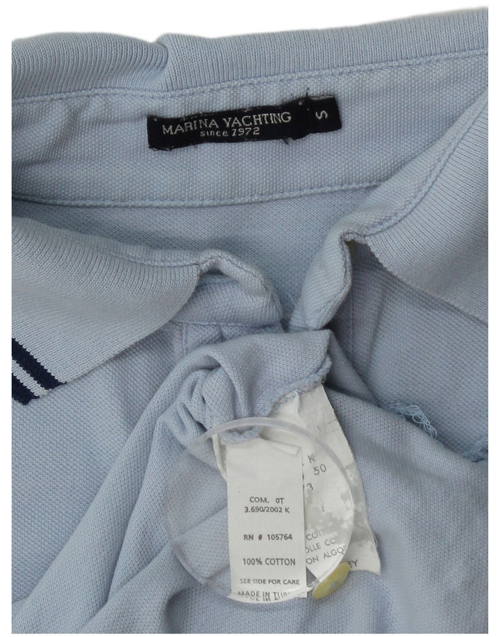 Marina Yachting Polo graphique pour femme UK 10 petit coton bleu