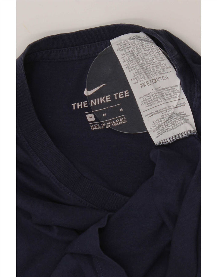 Nike T-shirt pour femme UK 14 Bleu marine moyen en coton