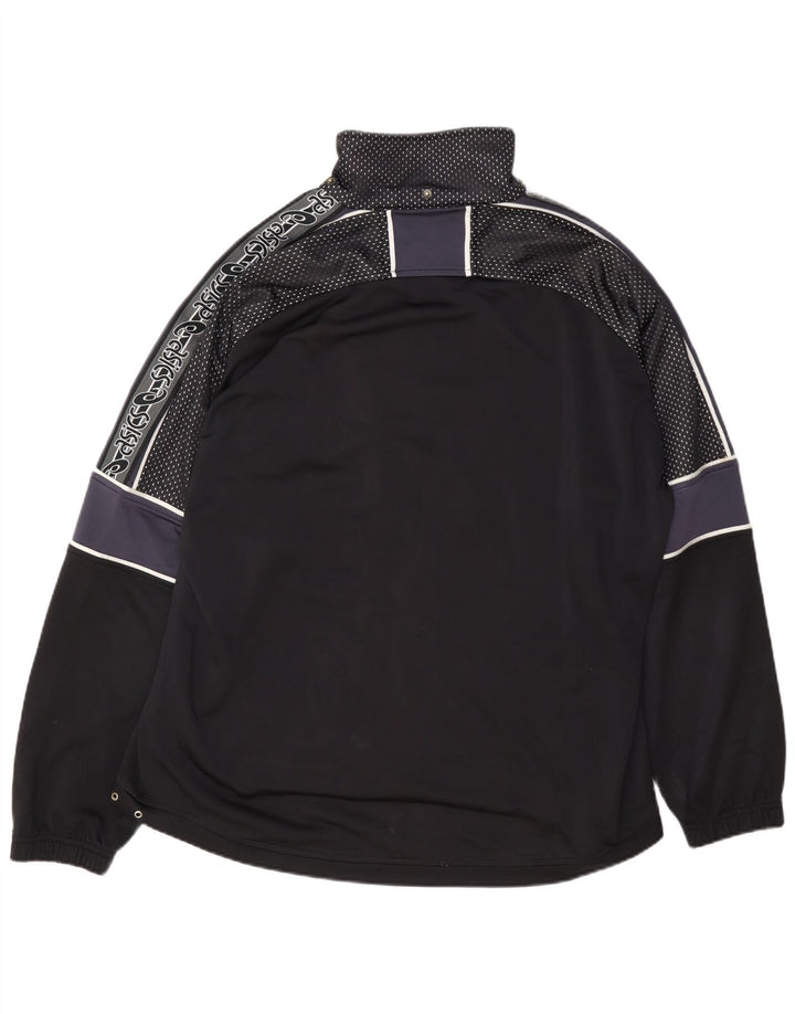 Asics Veste de survêtement coupe régulière pour homme XL Noir Colorblock