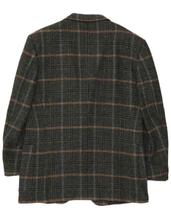 Nino Cerruti Veste Blazer 2 Boutons Homme IT 54 2XL Laine à Carreaux Vert