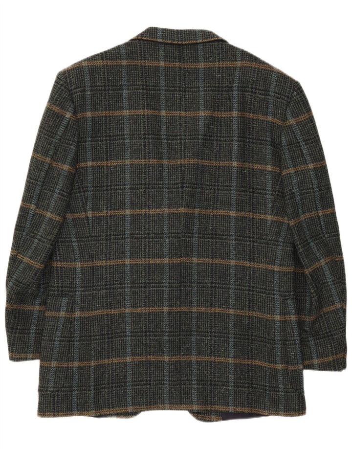 Nino Cerruti Veste Blazer 2 Boutons Homme IT 54 2XL Laine à Carreaux Vert