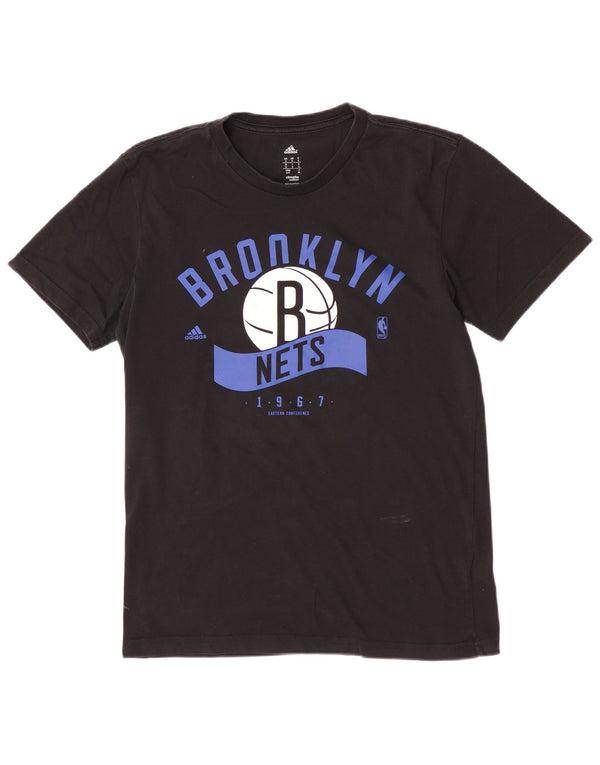 Adidas Brooklyn Nets T-shirt graphique pour homme Taille S Noir Sports