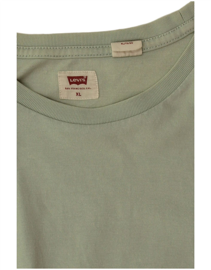 Levi's T-Shirt Top XL Homme Vert Coton
