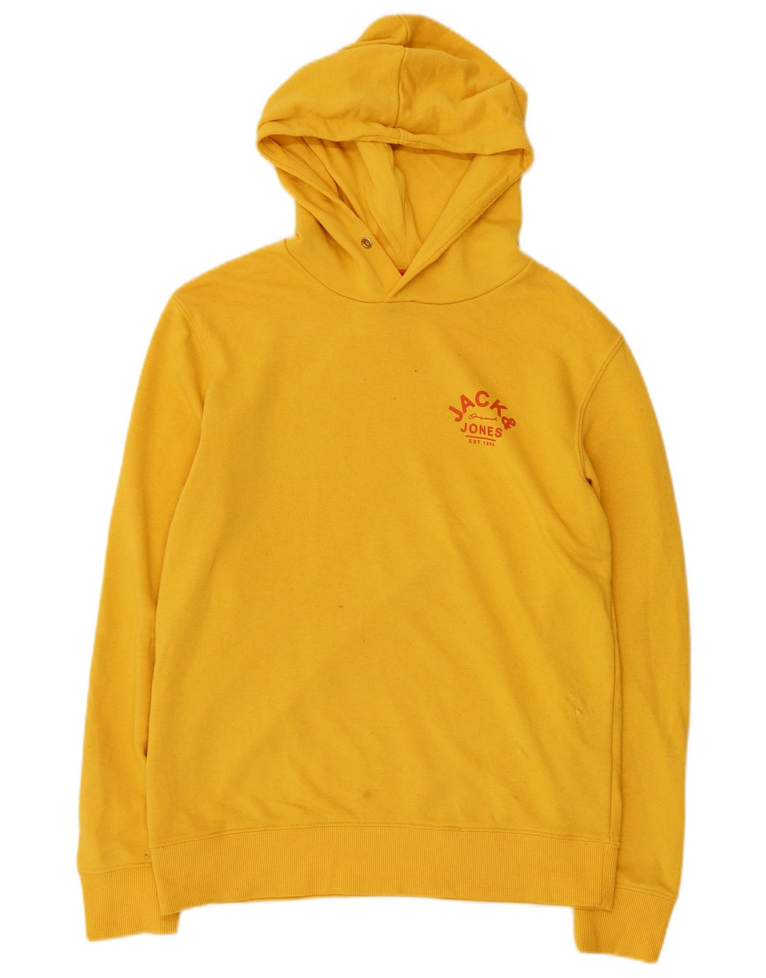 JACK & JONES Pull à capuche homme petit jaune polyester