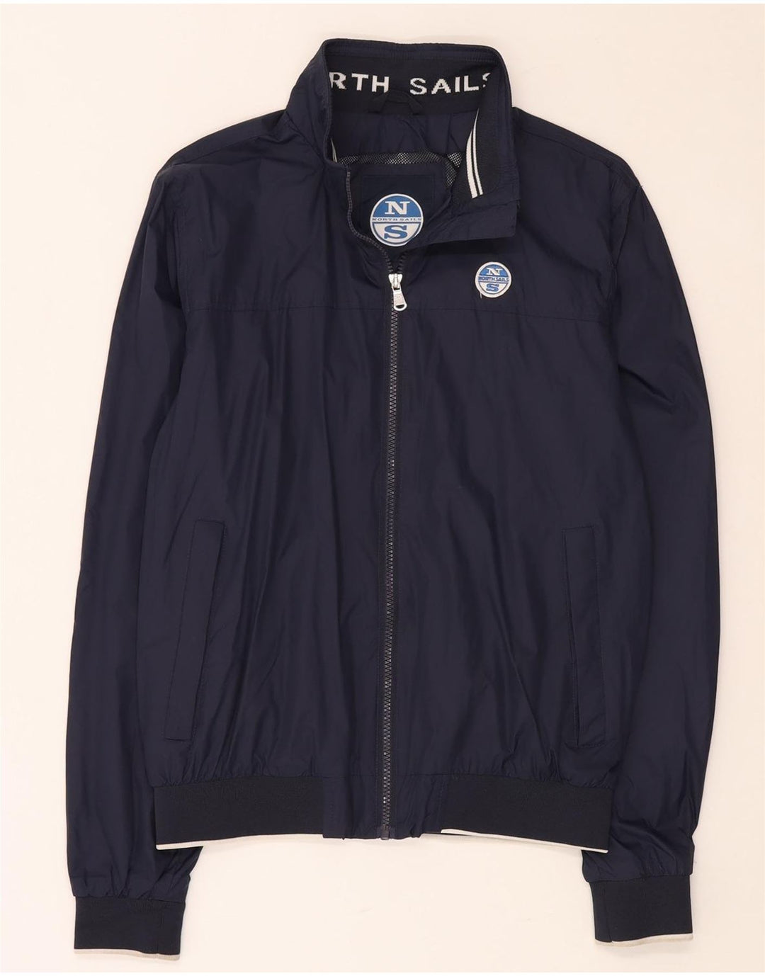 NORTH SAILS Veste Bomber Homme UK 36 Petit Bleu Marine Polyamide
