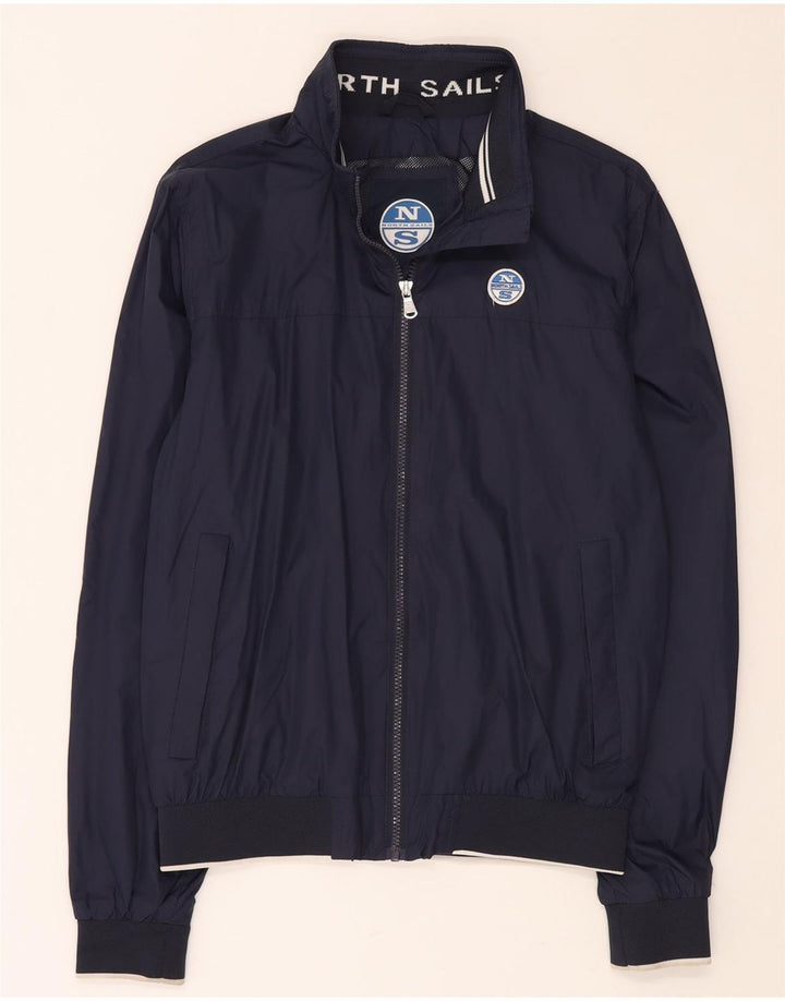 NORTH SAILS Veste Bomber Homme UK 36 Petit Bleu Marine Polyamide