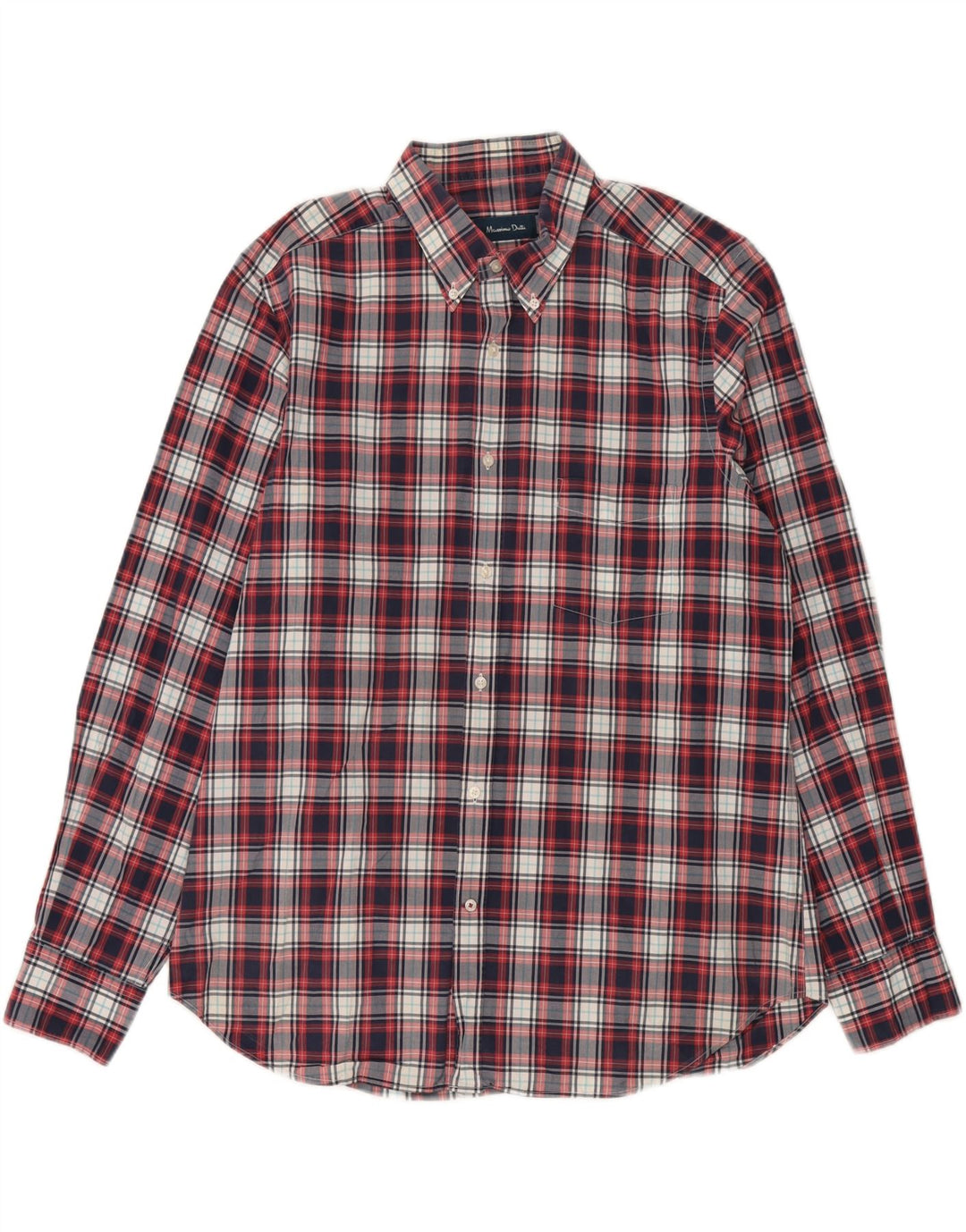 Massimo Dutti Chemise Homme XL Carreaux Rouges