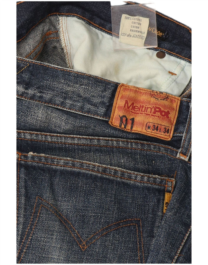 Meltin' Pot Jean Bootcut Homme W34 L34 Bleu Coton