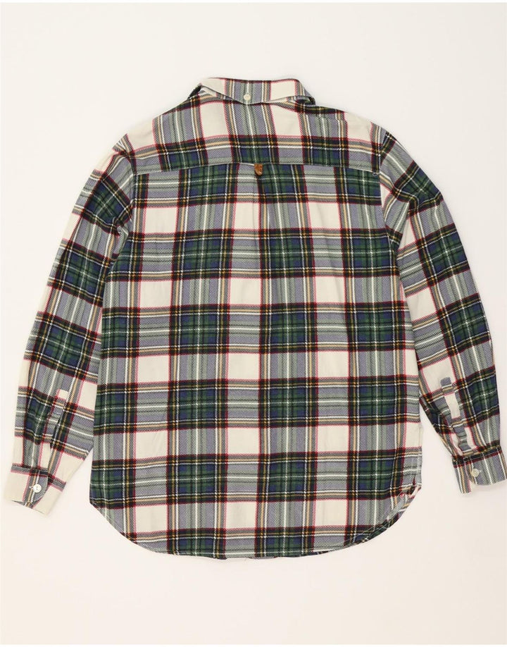 VINTAGE Womens Flannel Shirt UK 12 Medium Green Check Vintage Vintage and Second-Hand Vintage from Messina Hembry 
