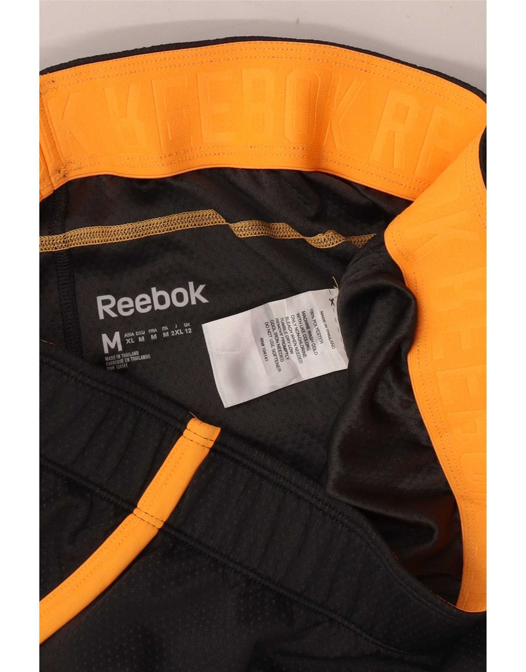 Reebok Short de sport pour femme UK 12 Gris moyen Polyester