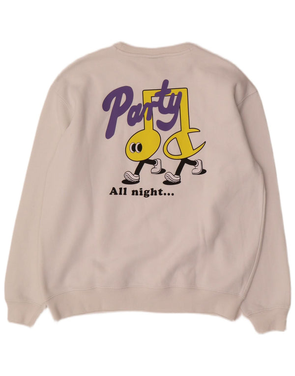 Champion Sweat-Shirt Graphique Garçon 15-16 Ans 2XL Blanc Coton