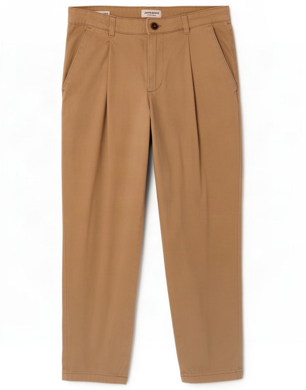 Jack & Jones Pantalon court coupe ample pour homme W30 L25 Coton beige