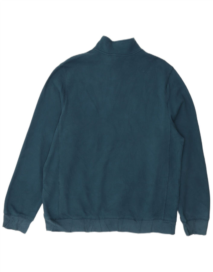 IZOD Sweat-Shirt Col Zippé Homme Bleu Moyen Coton