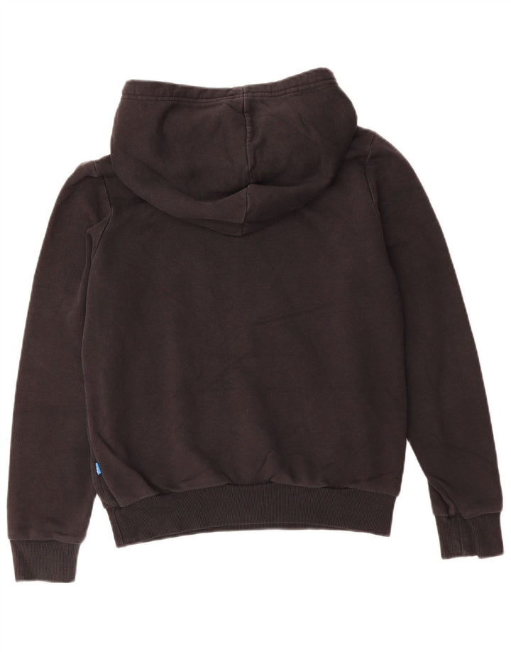 ADIDAS Pull à capuche surdimensionné graphique pour femme UK 10 Petit Noir Polyester