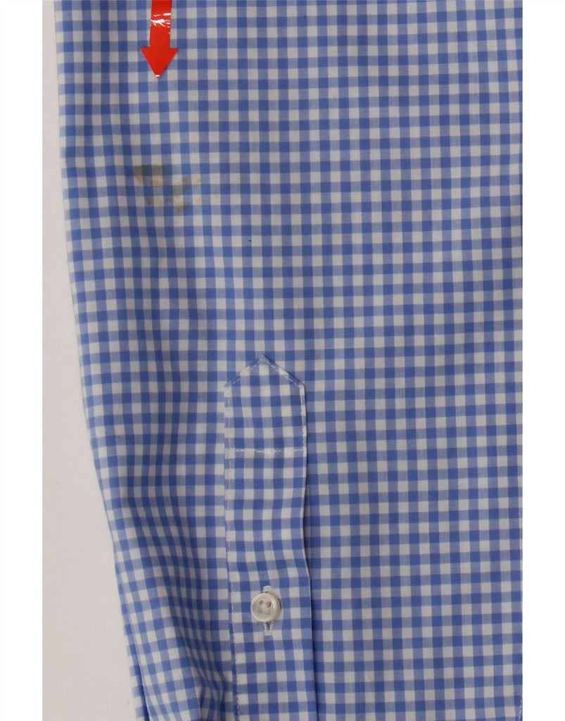 CHARLES TYRWHITT Mens Slim Fit Shirt Medium Blue Gingham Cotton Vintage Charles Tyrwhitt and Second-Hand Charles Tyrwhitt from Messina Hembry 