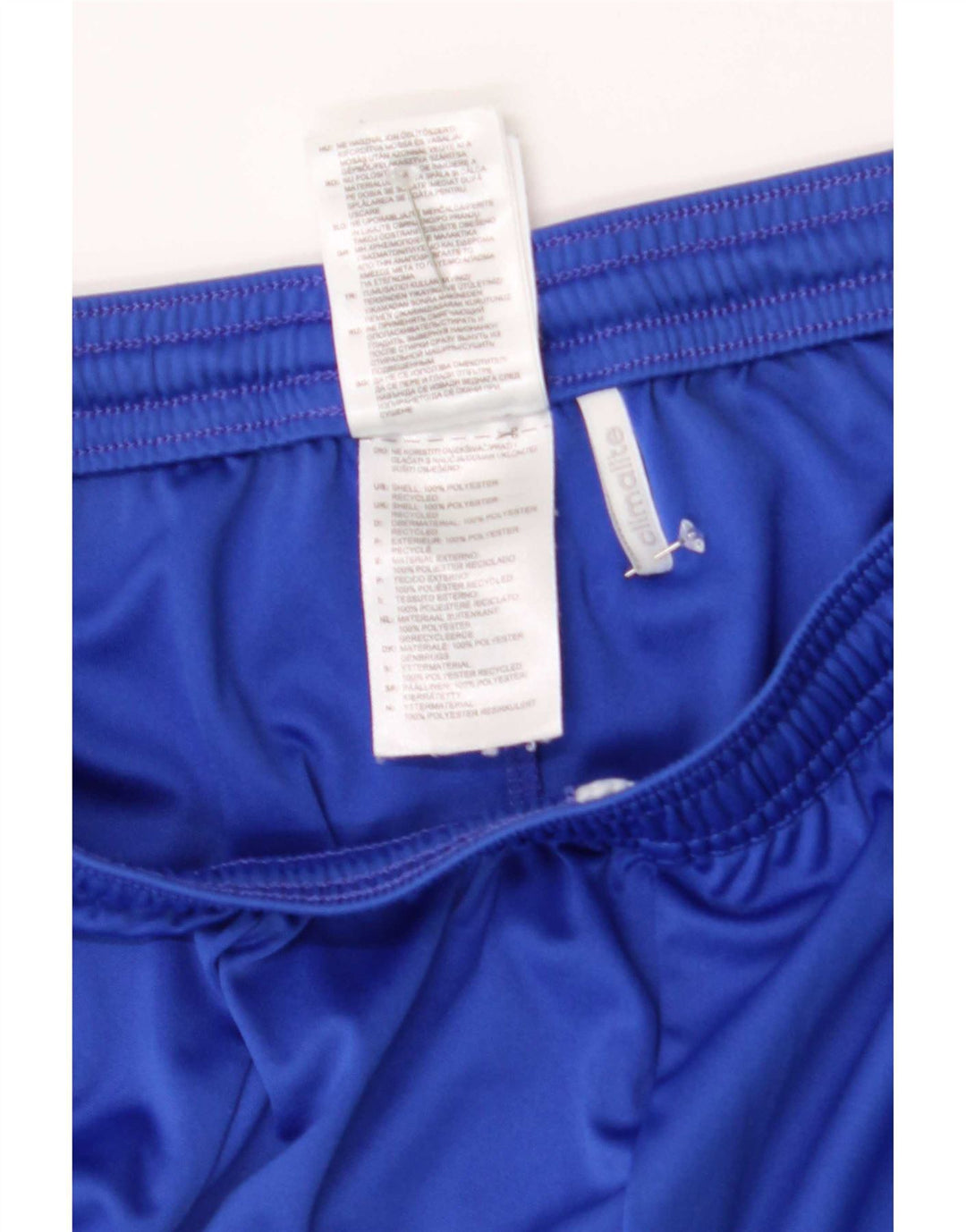 Adidas Short de Sport Climalite Homme Bleu Moyen Polyester Colorblock