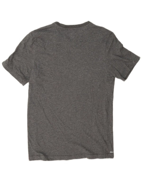 Nike Hommes Dri Fit Graphic T-Shirt Haut Petit Gris Coton