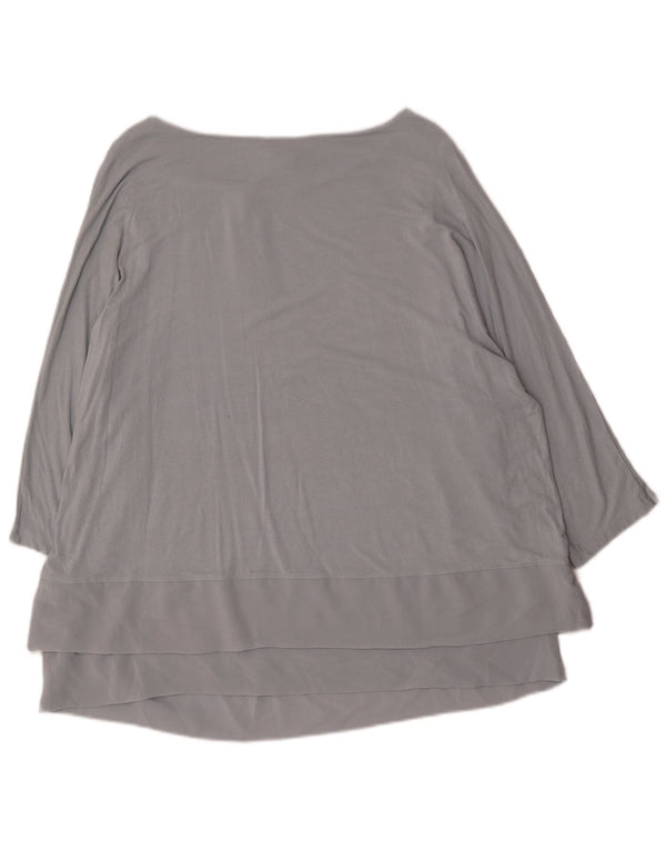 Phase Eight Chemisier à manches 3/4 pour femme UK 16 Large Bleu Viscose
