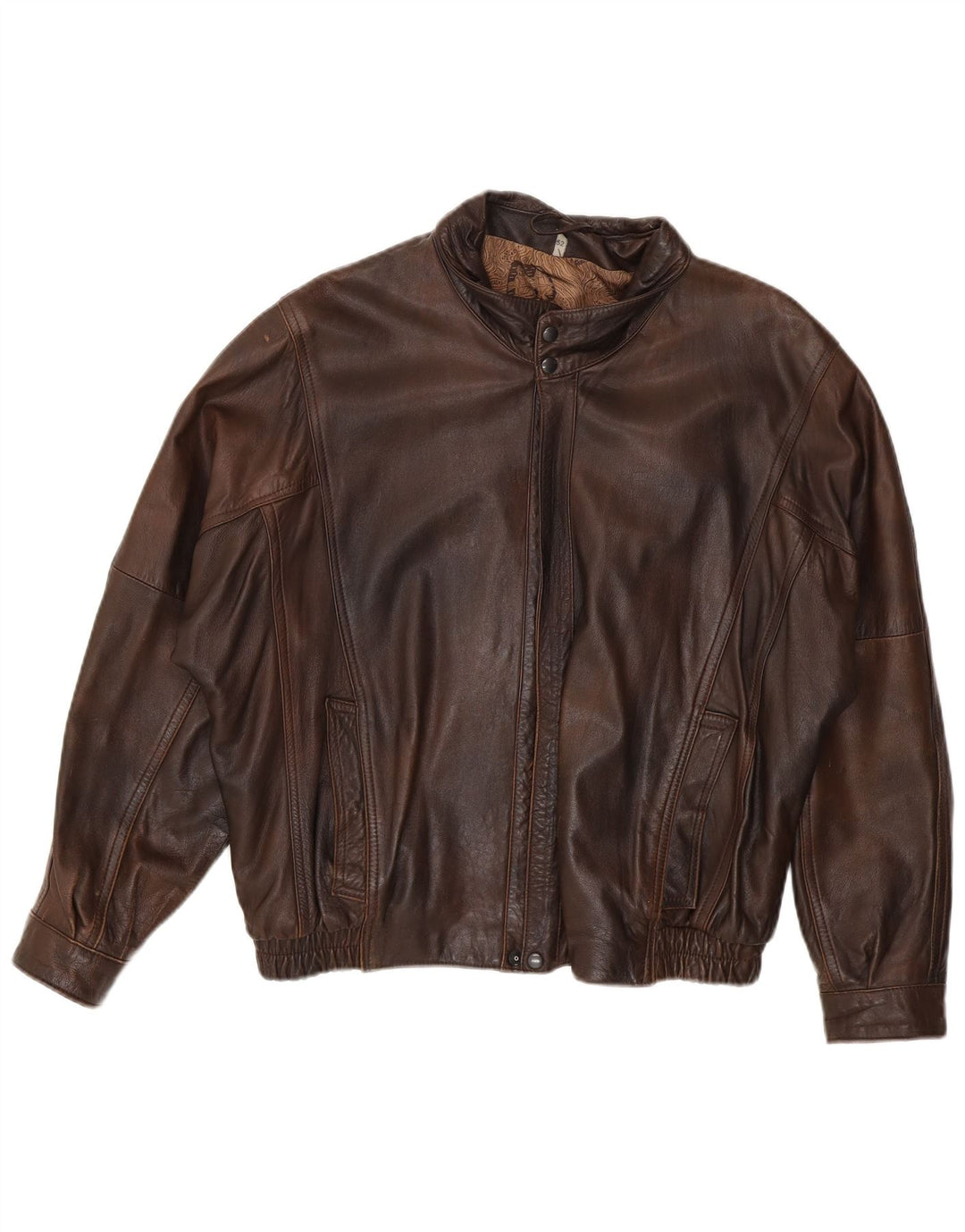 veste en cuir homme vintage IT 52 XL Marron