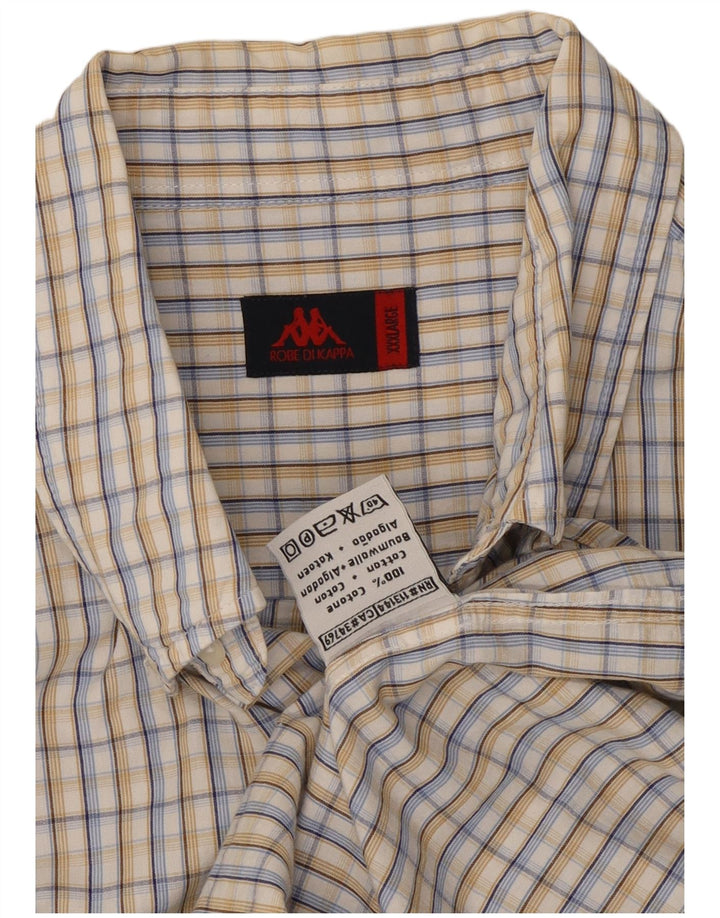 Kappa Chemise à Manches Courtes Homme 3XL Coton à Carreaux Multicolore