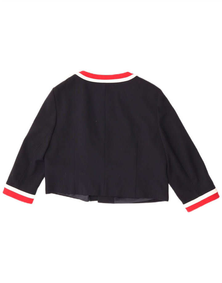 Hobbs Veste blazer courte à manches 3/4 pour femme UK 16 Large Bleu marine