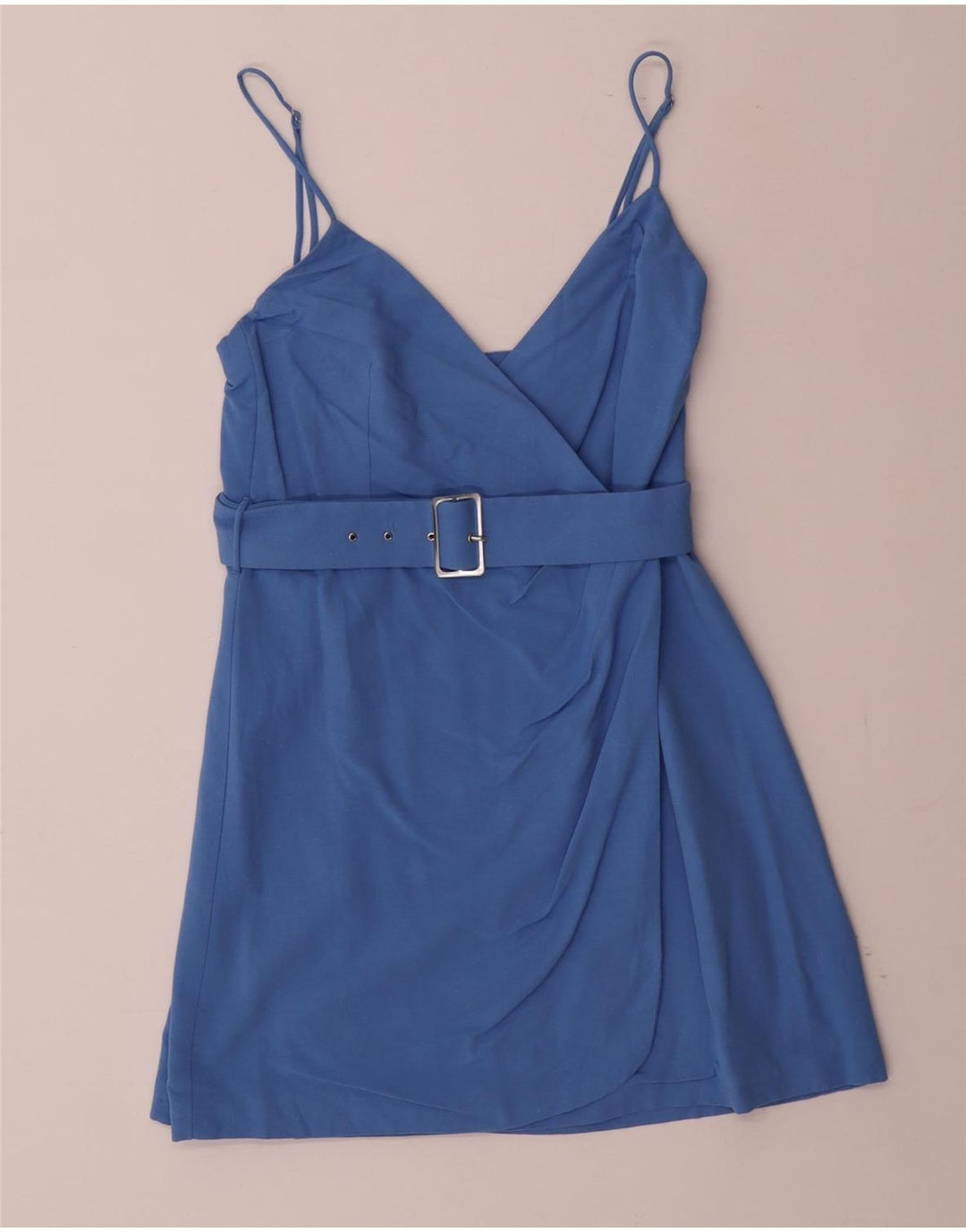 ZARA Robe Slip Femme UK 12 Bleu Moyen