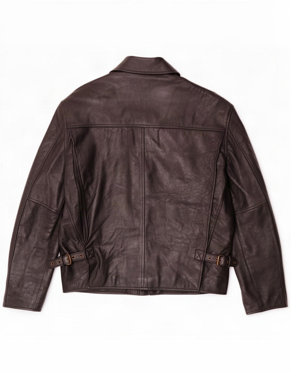Vintage Veste en cuir pour homme IT 48 Medium Noir