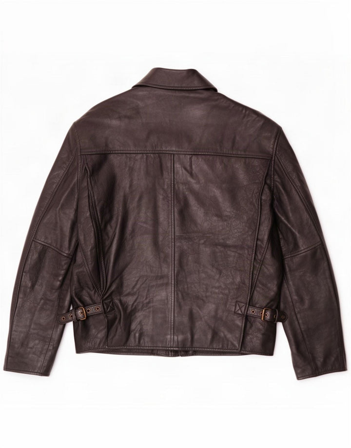 Vintage Veste en cuir pour homme IT 48 Medium Noir