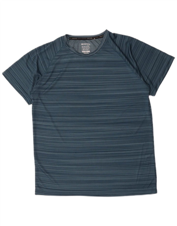 Mountain Warehouse T-Shirt Homme Top XL Bleu Rayé