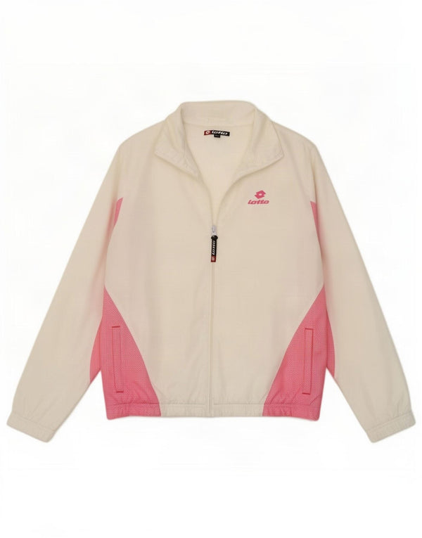 Lotto Veste de survêtement surdimensionnée pour femme UK 10 Small Blanc Colorblock