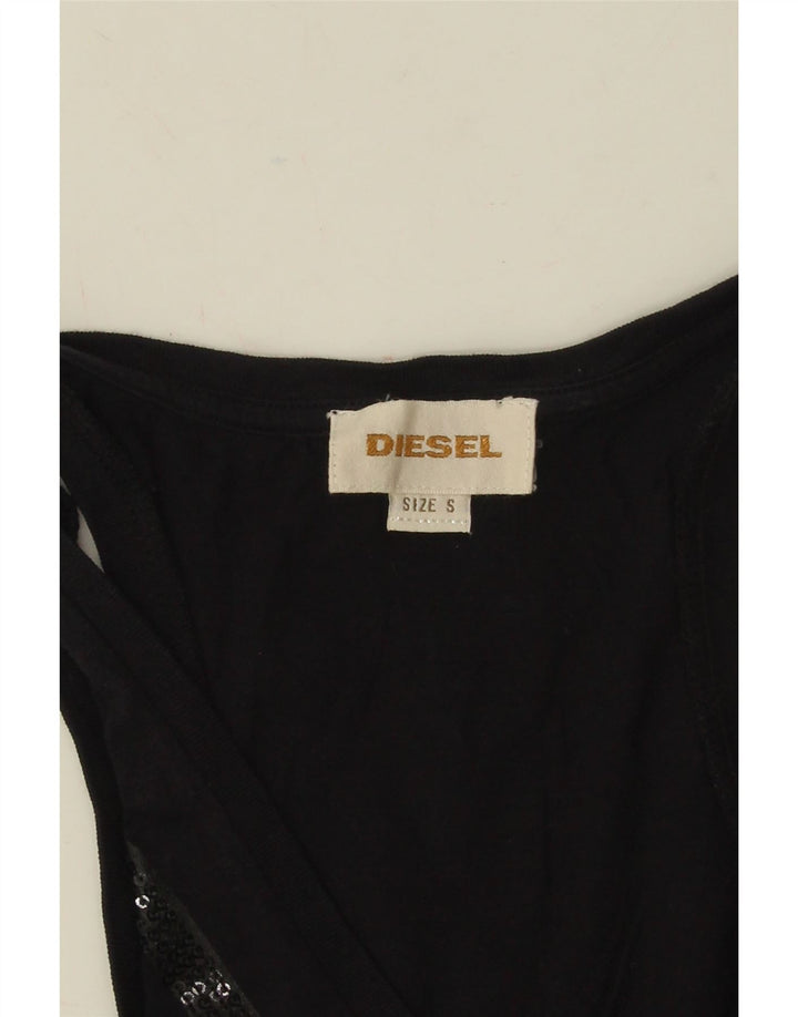 Diesel Débardeur Femme UK 10 Petit Noir