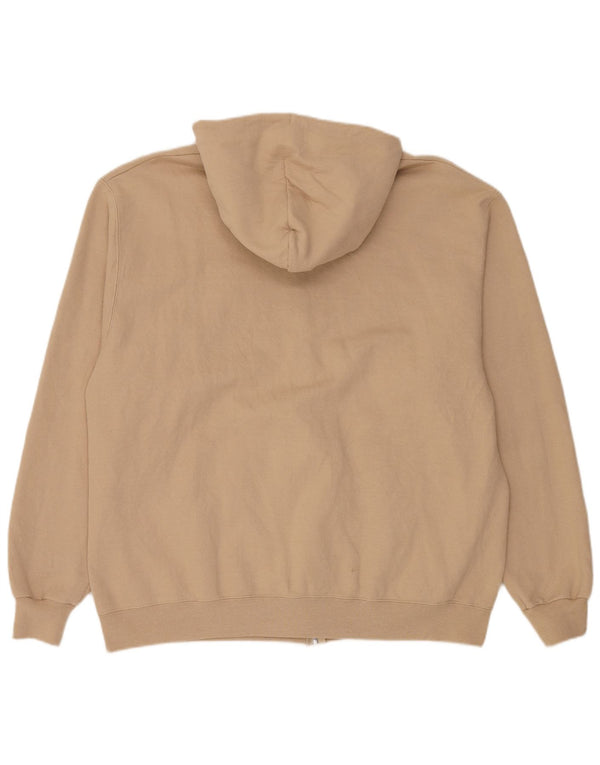 Champion Pull à capuche zippé XL en coton beige pour homme