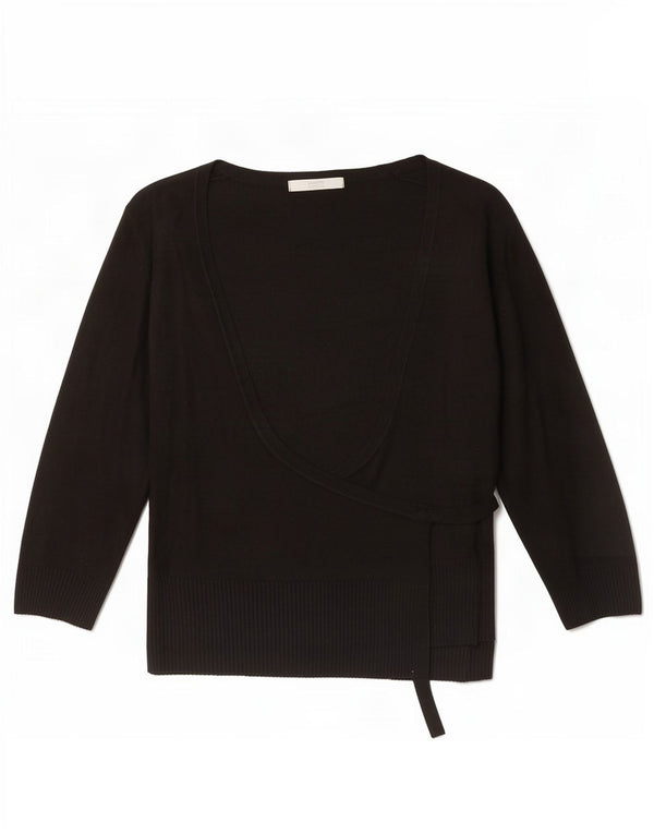 Marks & Spencer Pull cardigan à manches 3/4 pour femme UK 12 Noir moyen