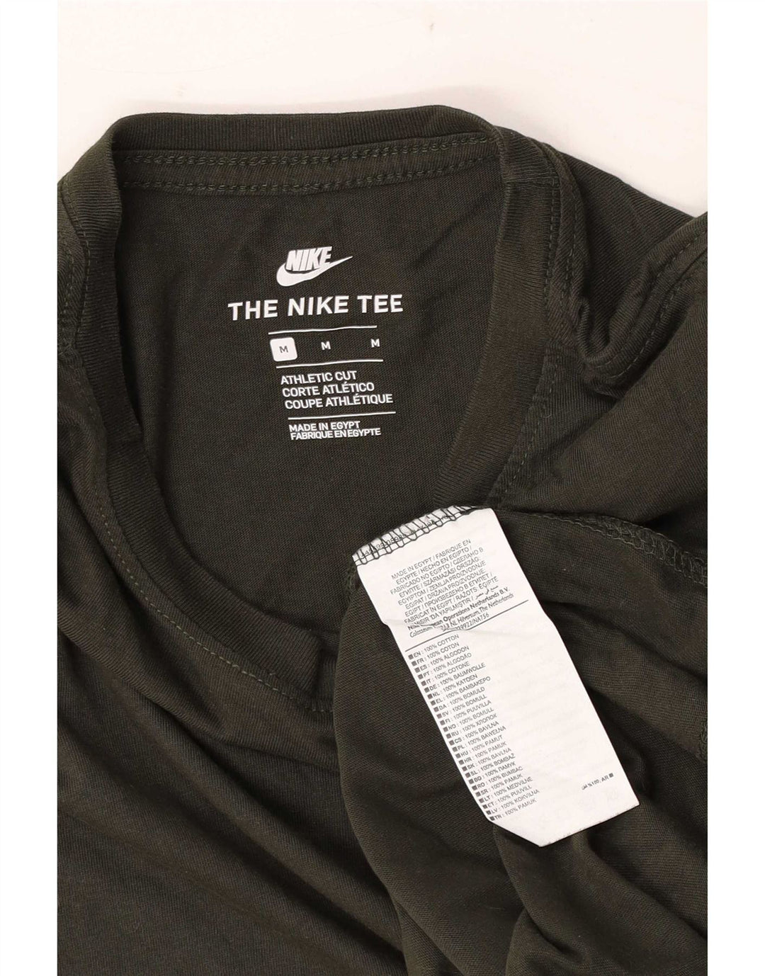 Nike Homme Athletic Cut T-Shirt Haut Vert Moyen Coton