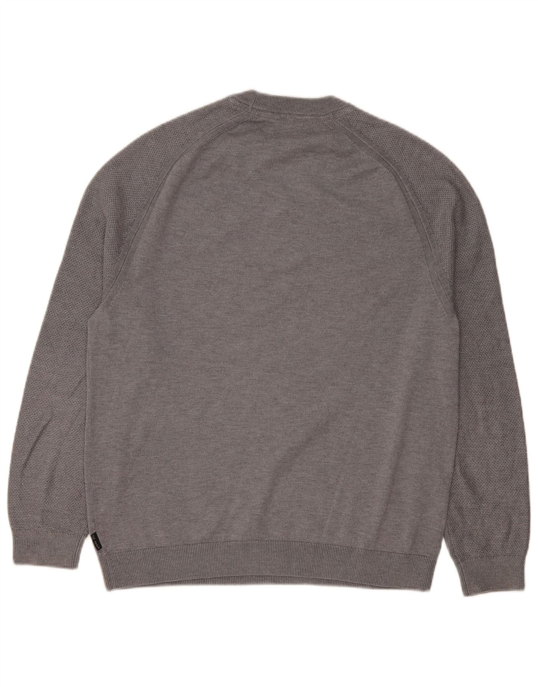 Ted Baker Pull à col rond pour homme Taille 4 Large Gris Polyester