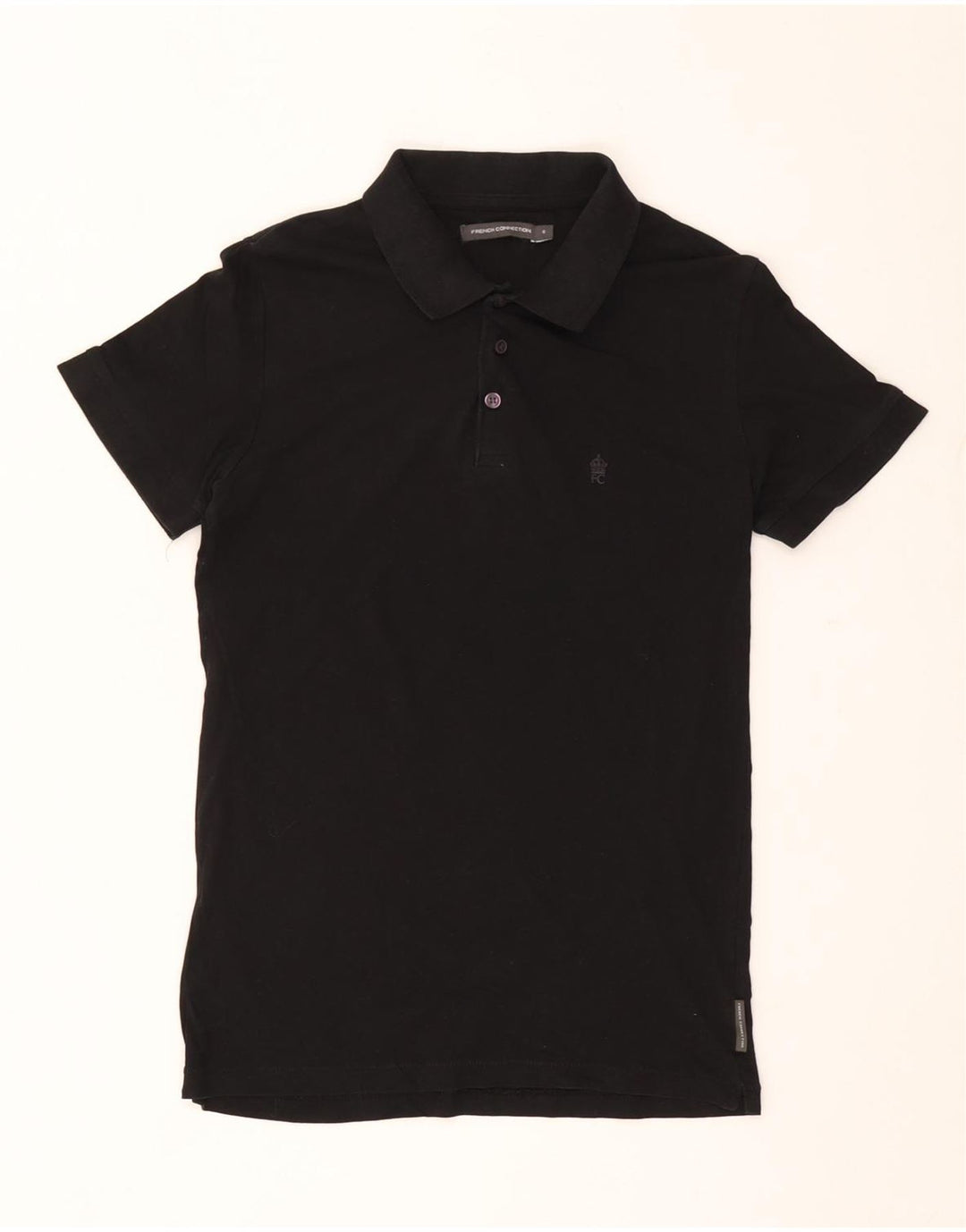 French Connection Polo Homme Petit Noir Coton