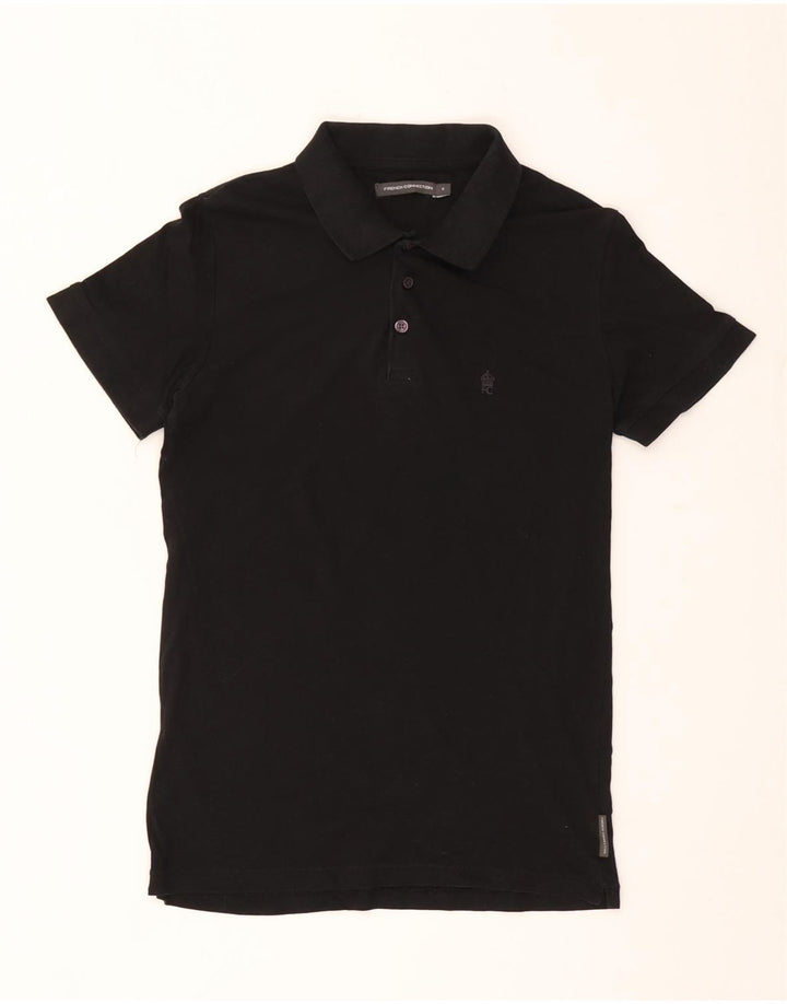 French Connection Polo Homme Petit Noir Coton