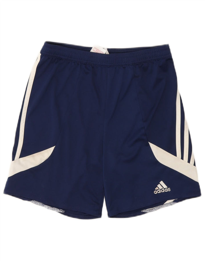 ADIDAS Short de sport Climalite pour garçon 11-12 ans, grand bleu marine