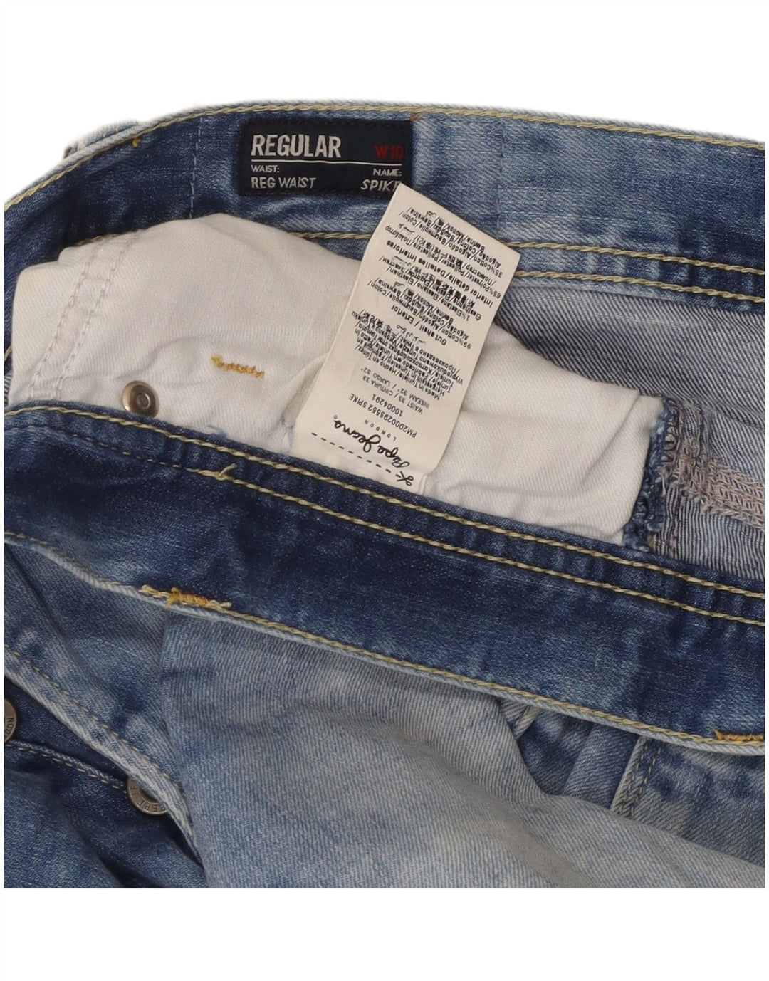 PEPE Jeans Jean droit femme W33 L32 bleu coton