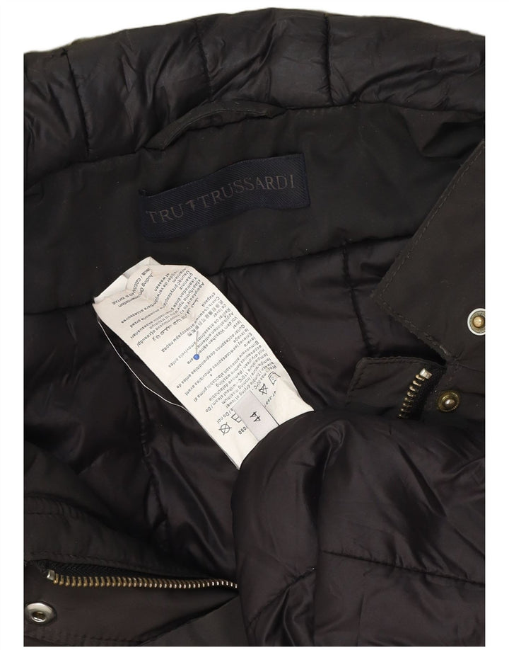 Trussardi Manteau Rembourré Oversize À Capuche IT 44 Nylon Marron Moyen | Femme Trussardi