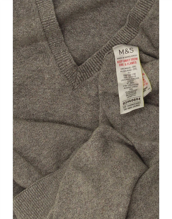 Marks & Spencer Débardeur pour homme en coton gris 2XL
